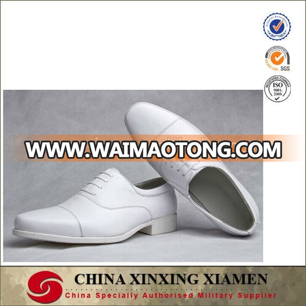 Navigation White genuine Leather Officer shoe